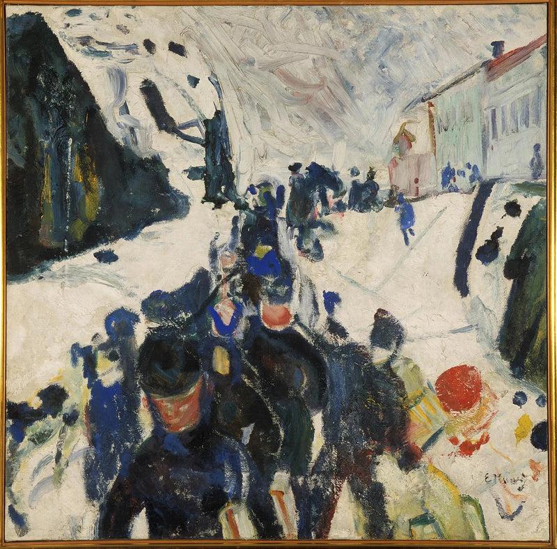 Marcha en la nieve - Edvard Munch