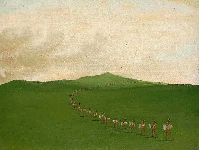 Marcha de los soldados en el Alto Misisipi - George Catlin