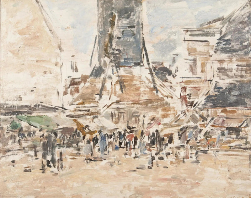 Mercado de Santa Catalina en Honfleur - Eugène Boudin