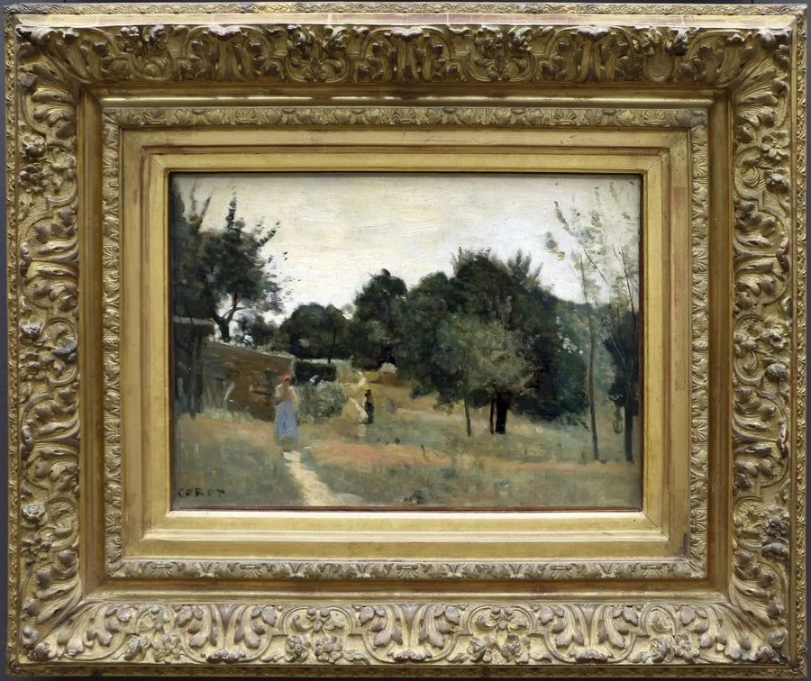 Marcoussis. Un huerto, por la mañana - Jean-Baptiste Camille Corot
