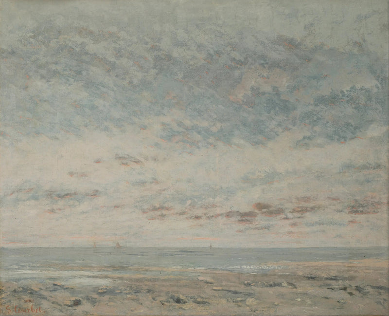 Marea baja en Trouville - Gustave Courbet