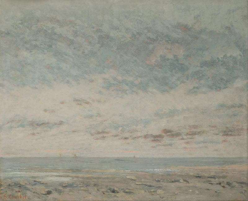 Marea baja en Trouville - Gustave Courbet