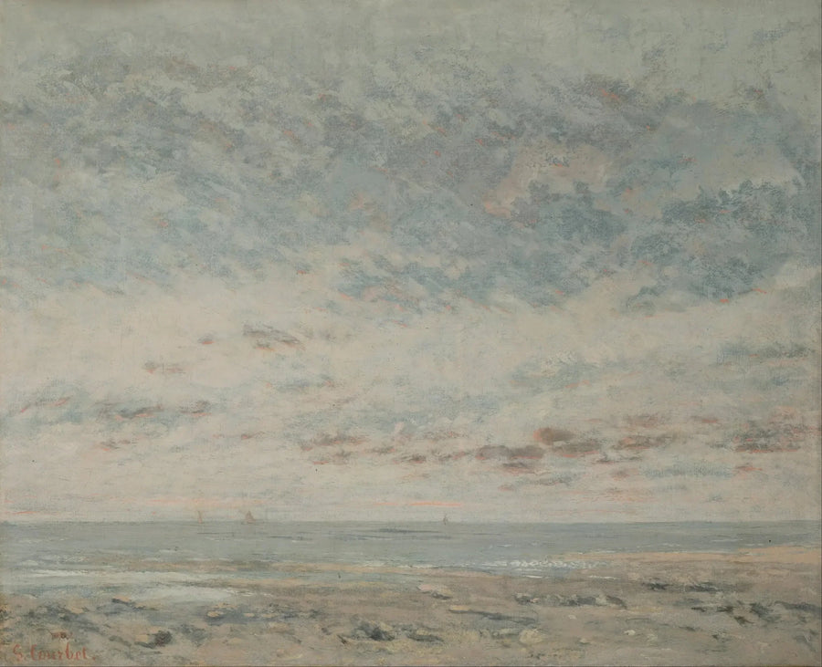 Marea baja en Trouville - Gustave Courbet