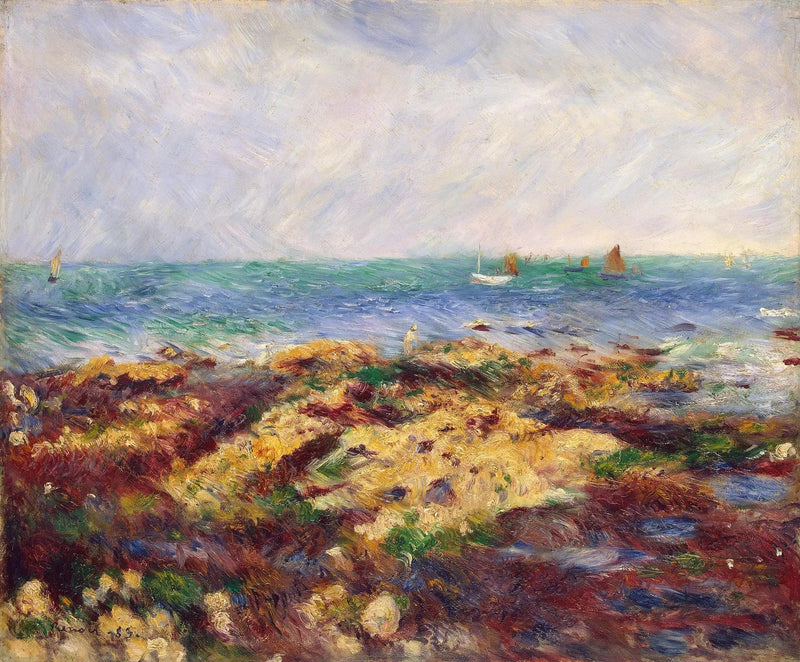 Marea baja en Yport - Pierre-Auguste Renoir