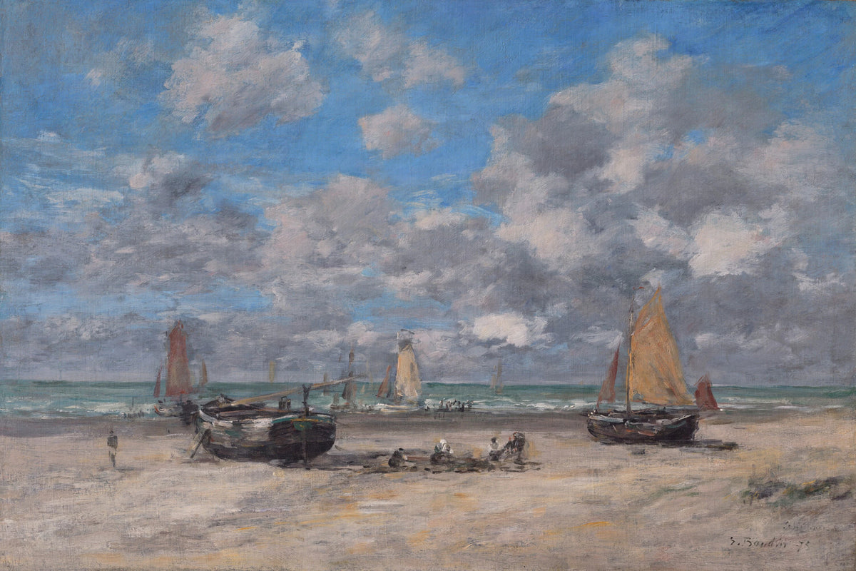 Marea baja en Scheveningen - Eugène Boudin