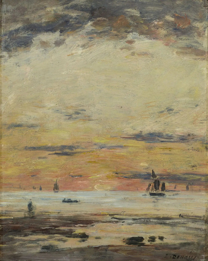 Marea baja atardecer - Eugène Boudin