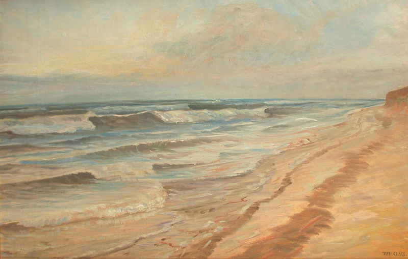Marea alta en la playa de Skagen. -Michael Peter Ancher