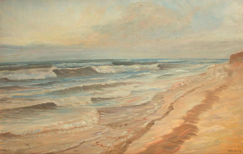 Marea alta en la playa de Skagen. -Michael Peter Ancher