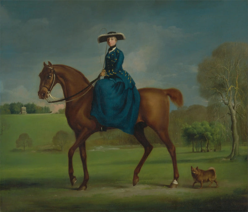 Margaret Newton (de soltera Coningsby), condesa de Coningsby en traje de caza Charlton - George Stubbs