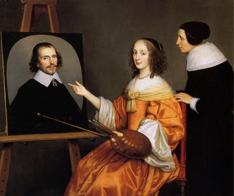 Margareta María de Roodere y sus padres, Gerard de Roodere y María van Putten - Gerrit van Honthorst