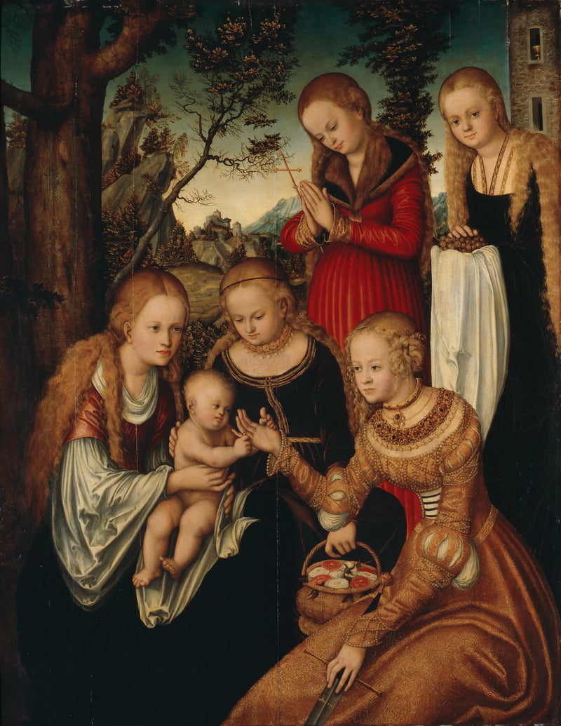 Boda de Santa Catalina - Lucas Cranach el Viejo