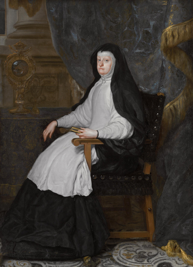 Mariana de Austria, esposa del rey Felipe IV de España, como viuda - Claudio Coello
