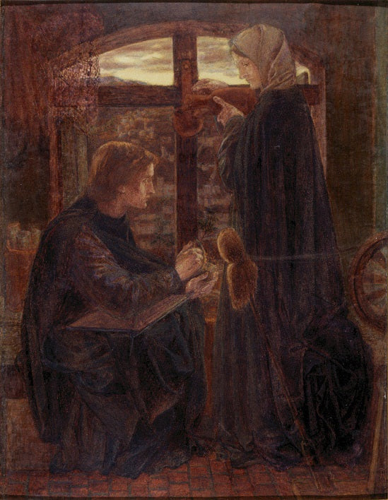 María en la casa de San Juan - Dante Gabriel Rossetti