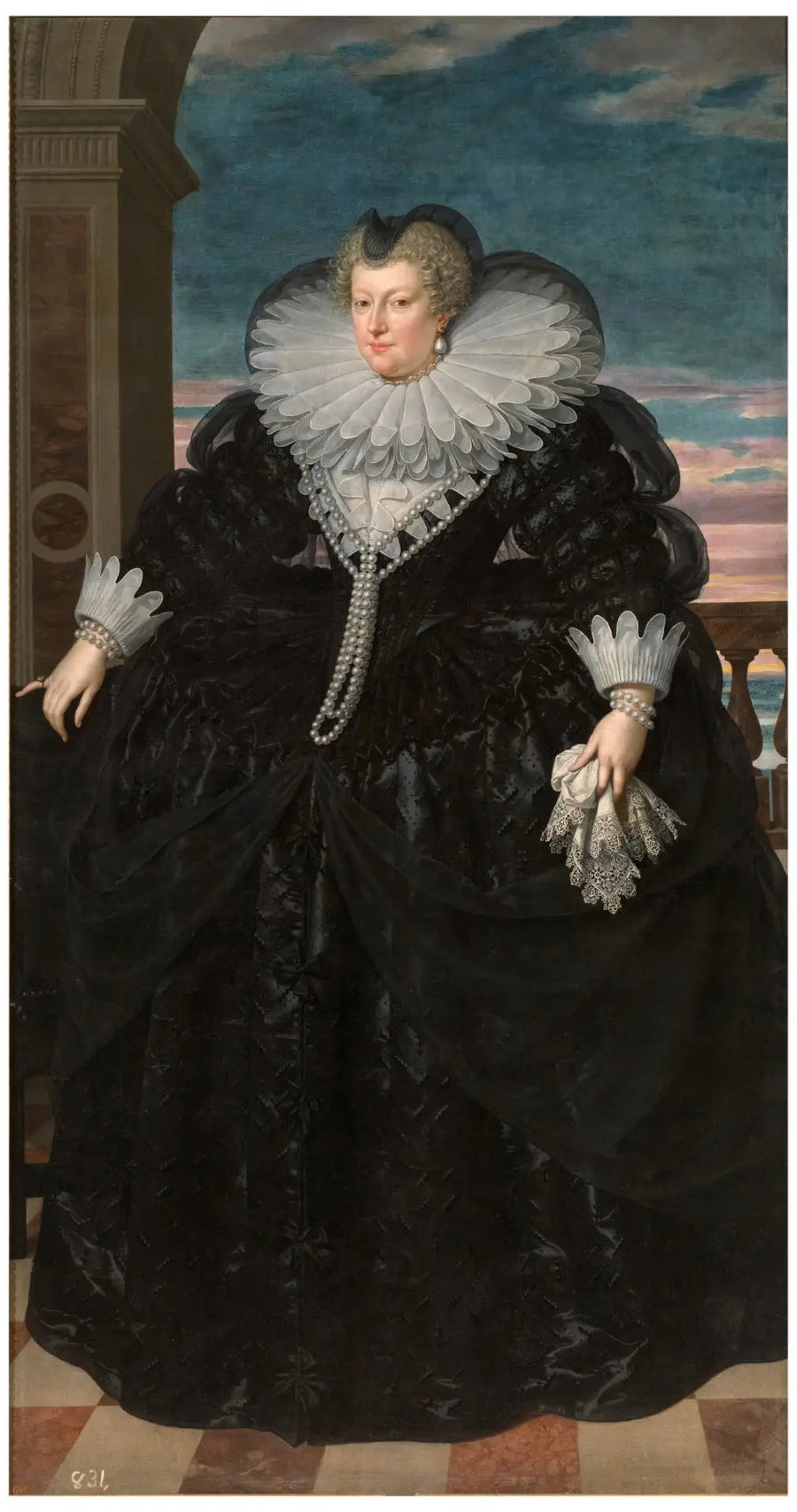 María de Médici en viuda - Frans Pourbus el Joven