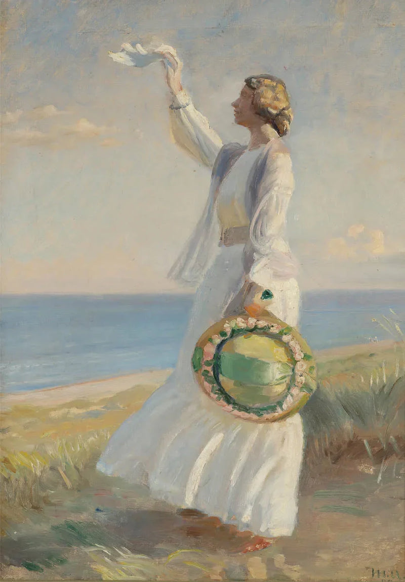 Marie Dinesen en la playa. -Michael Peter Ancher