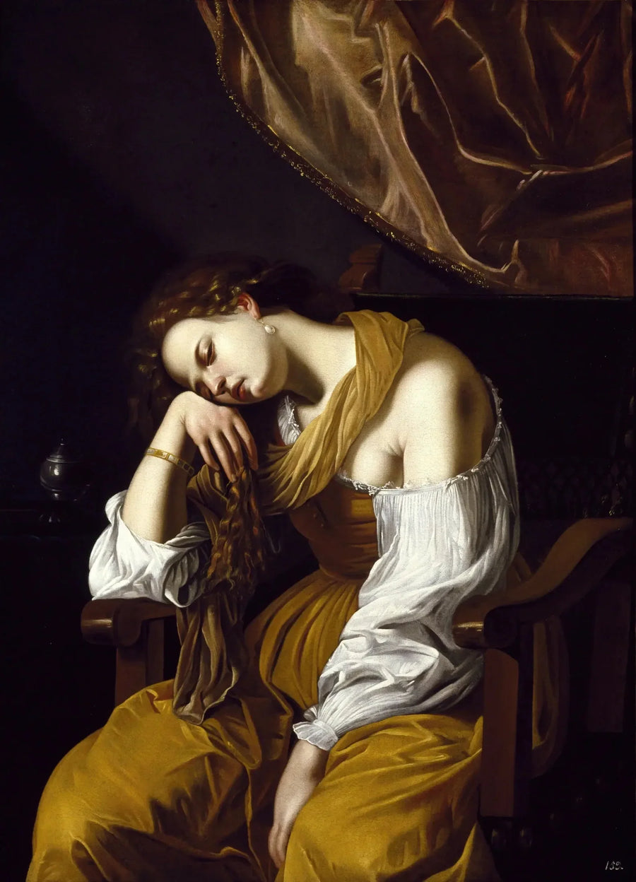 María Magdalena en melancolía - Artemisia Gentileschi