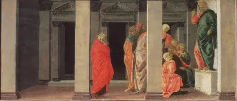 Santa María Magdalena escuchando la predicación de Cristo - Sandro Botticelli