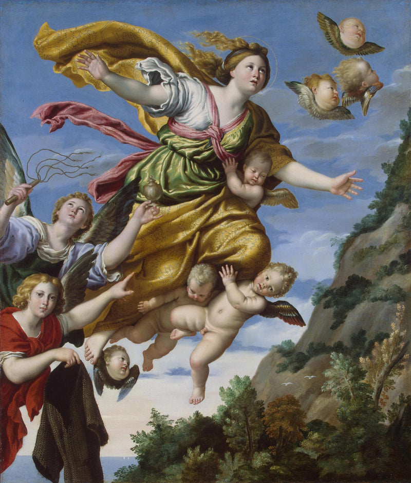 María Magdalena transportada al cielo - Domenichino
