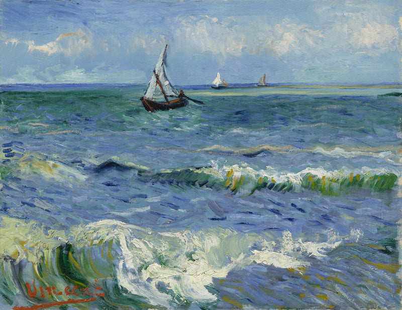 Paisaje marino cerca de las Saintes-Maries-de-la-Mer - Vincent van Gogh