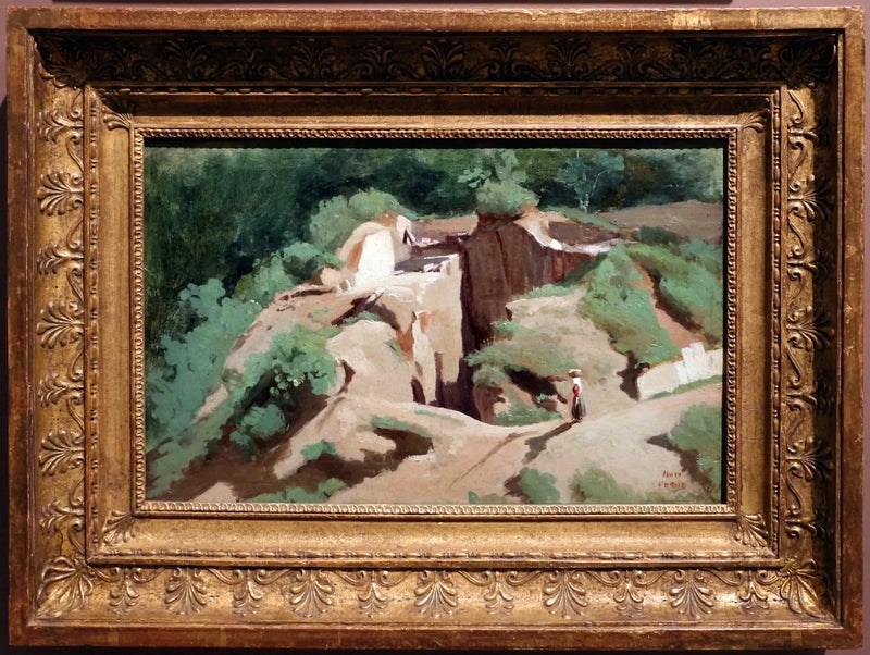 Marino. Un lavadero - Jean-Baptiste Camille Corot