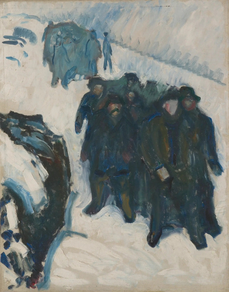 Marineros en la nieve - Edvard Munch