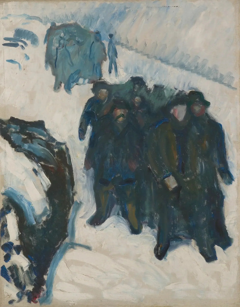 Marineros en la nieve - Edvard Munch