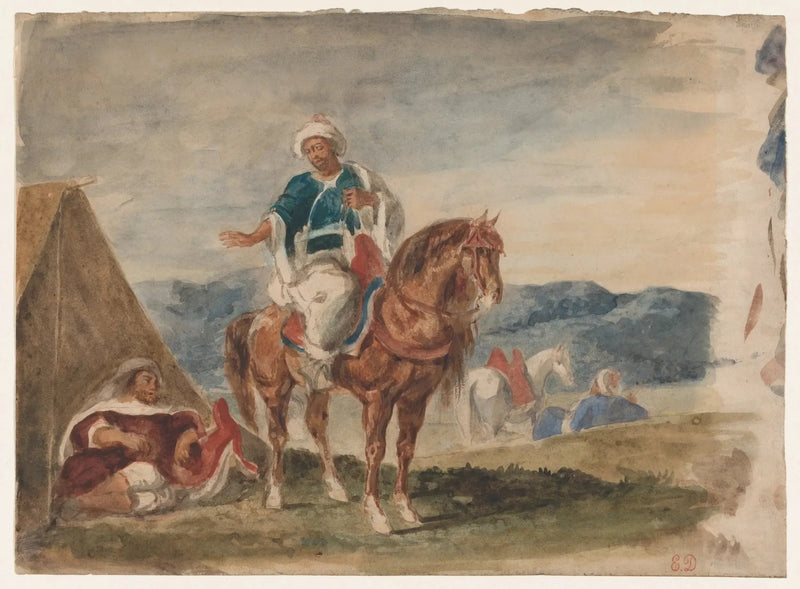 Marroquí a caballo - Eugène Delacroix