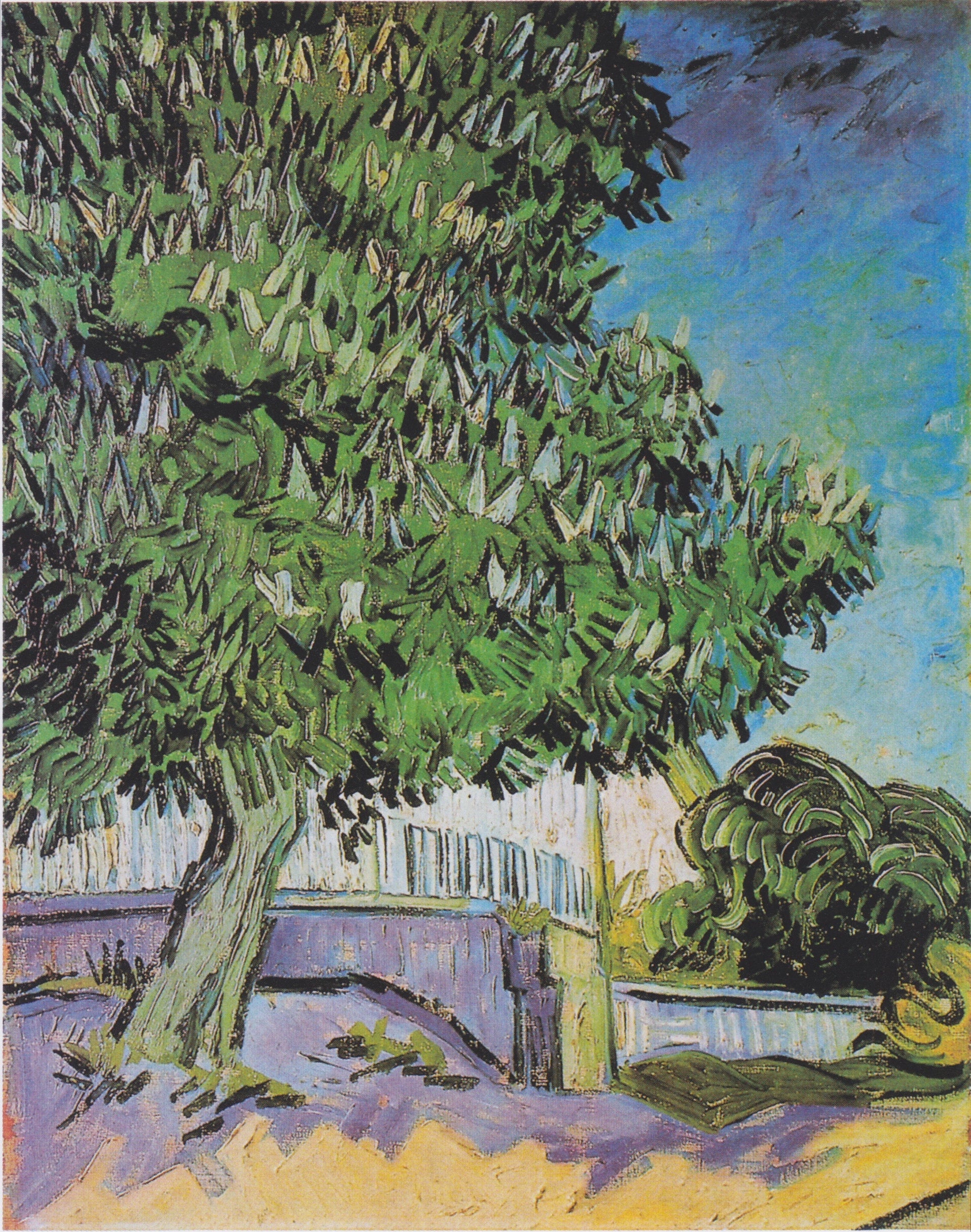 Marronnier blanc en fleurs, peinture de Vincent van Gogh conservée au Kröller-Müller Museum