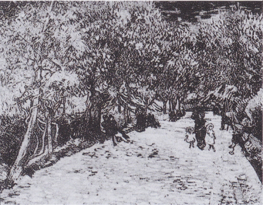 Castañas rojas en el parque público de Arles - Vincent van Gogh