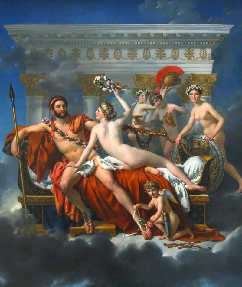 Marte desarmado por Venus - Jacques-Louis David