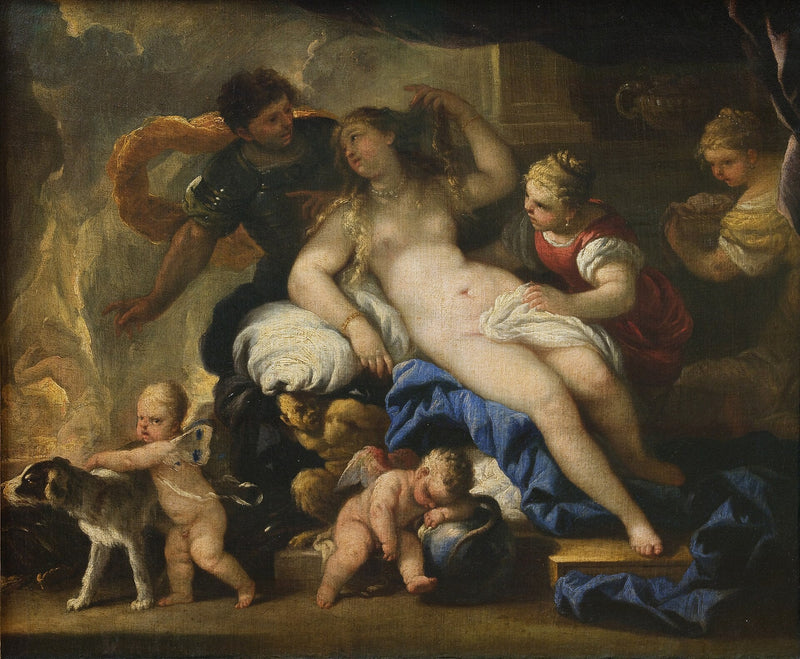 Marte y Venus en la fragua de Vulcano - Luca Giordano