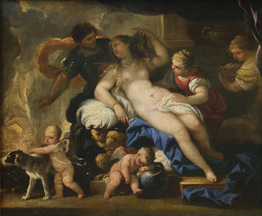 Marte y Venus en la fragua de Vulcano - Luca Giordano