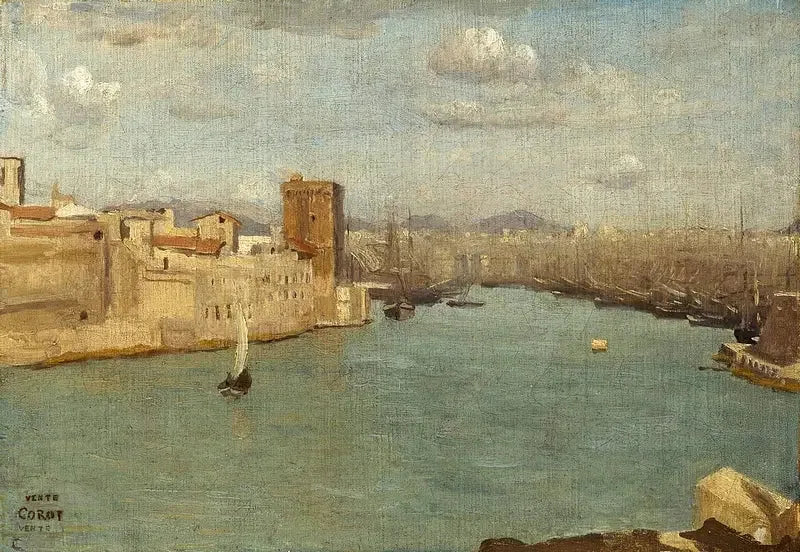 Marsella : El Puerto Viejo - Jean-Baptiste Camille Corot