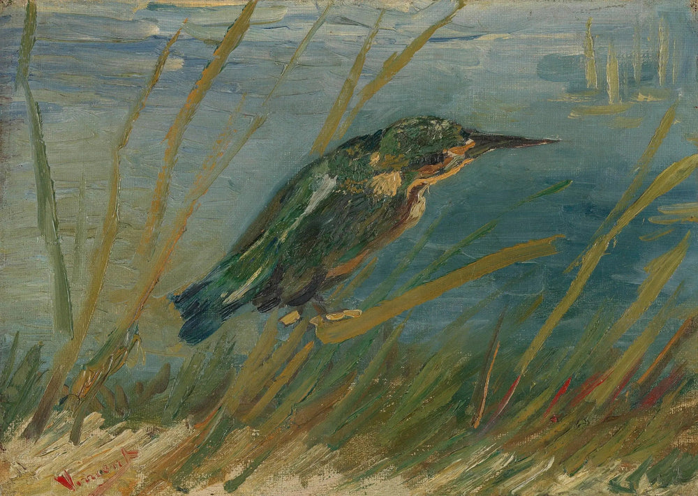 Martin-pêcheur au bord de l'eau - Vincent van Gogh image 1 reproduction artisanale de tableau