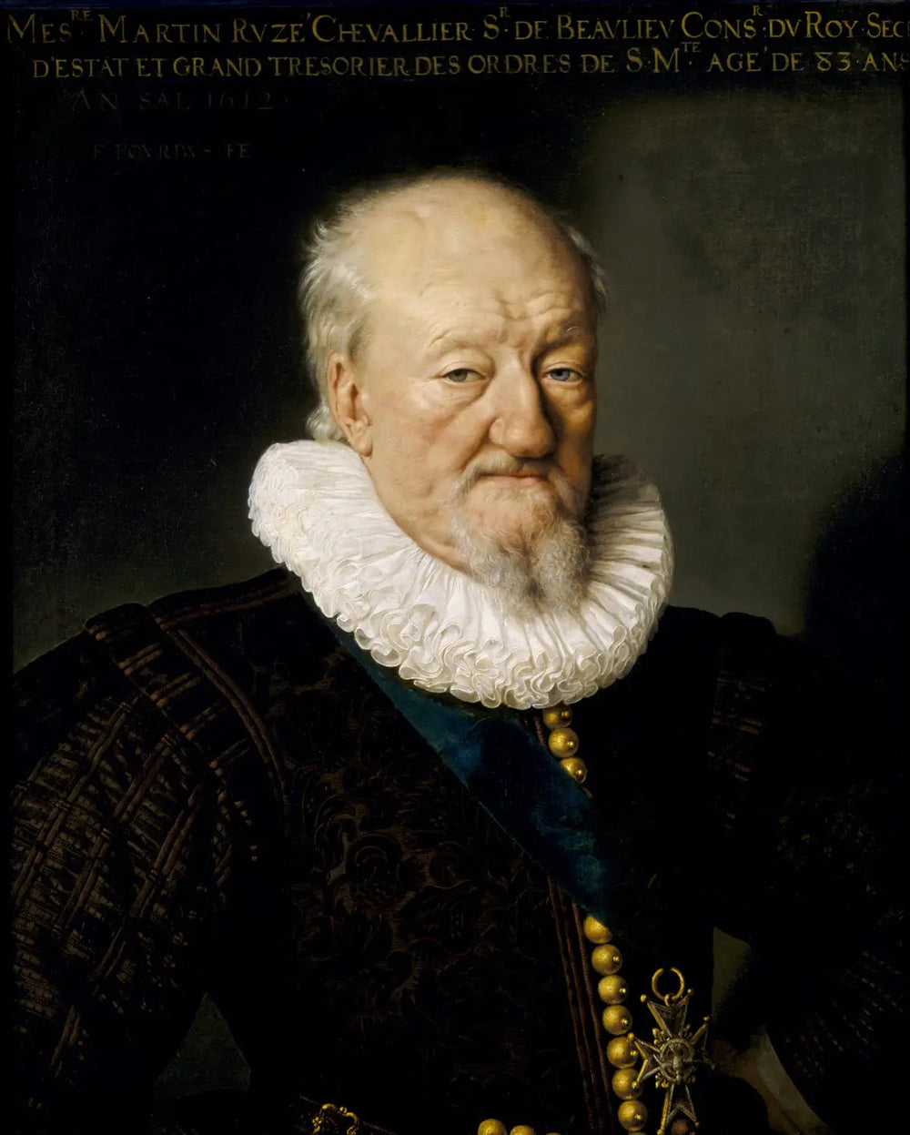 Martin Ruzé, seigneur de Beaulieu (1527-1613), âgé de 83 ans - Frans Pourbus the Younger image 1 copie peinte à la main à l’huile