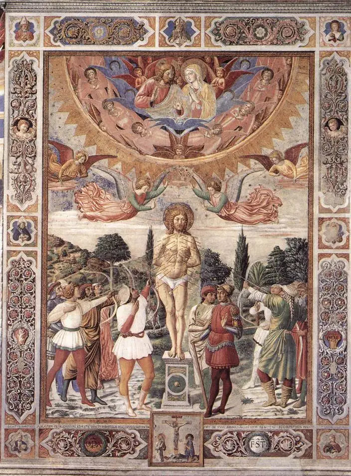 Martirio de san Sebastián - Benozzo Gozzoli
