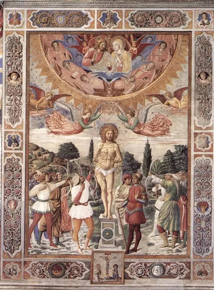 Martirio de san Sebastián - Benozzo Gozzoli