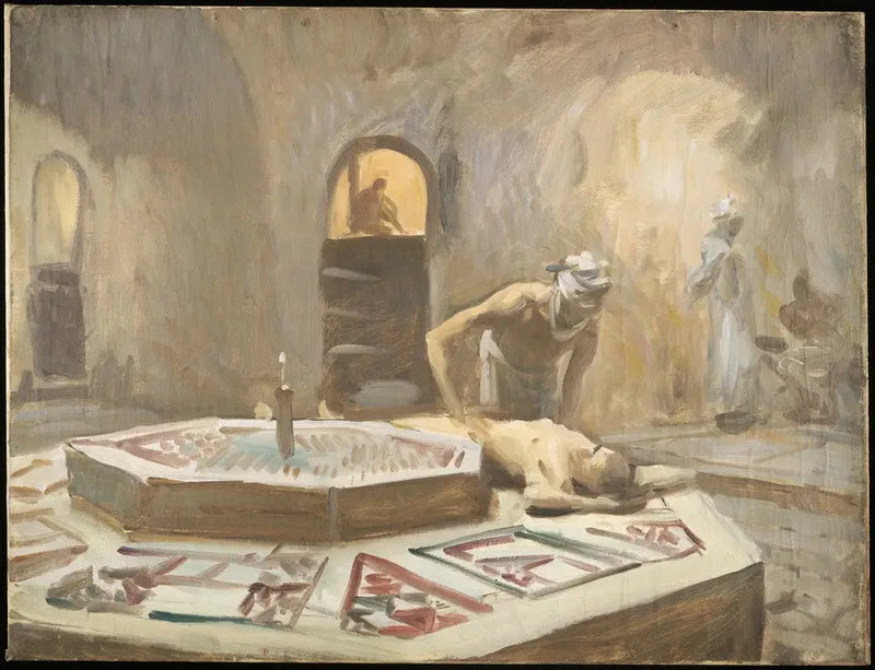 Masaje en un baño público - John Singer Sargent