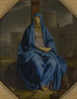 Mater dolorosa en el pie de la Cruz - Philippe de Champaigne