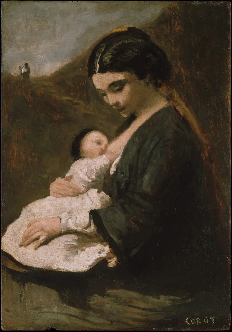 Maternidad - Jean-Baptiste Camille Corot