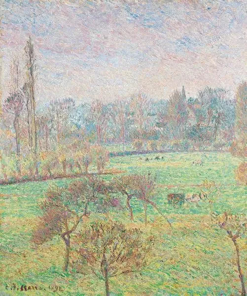 Mañana, otoño, Éragny - Camille Pissarro