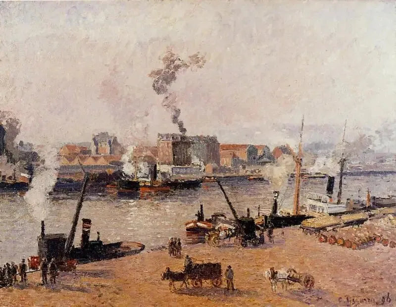 Mañana brumosa, Ruan - Camille Pissarro