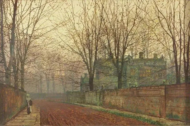 Mañana de noviembre, Knostrop Hall, Leeds - John Atkinson Grimshaw