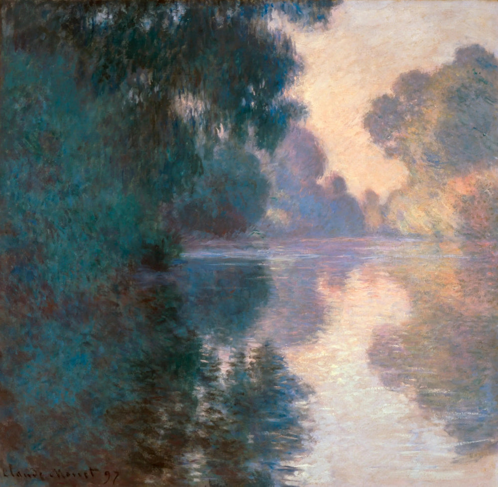 Matin sur la Seine, beau temps - Claude Monet image 1 reproduction artisanale de tableau