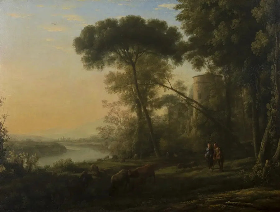 Mañana: Un paisaje boscoso - Claude Lorrain