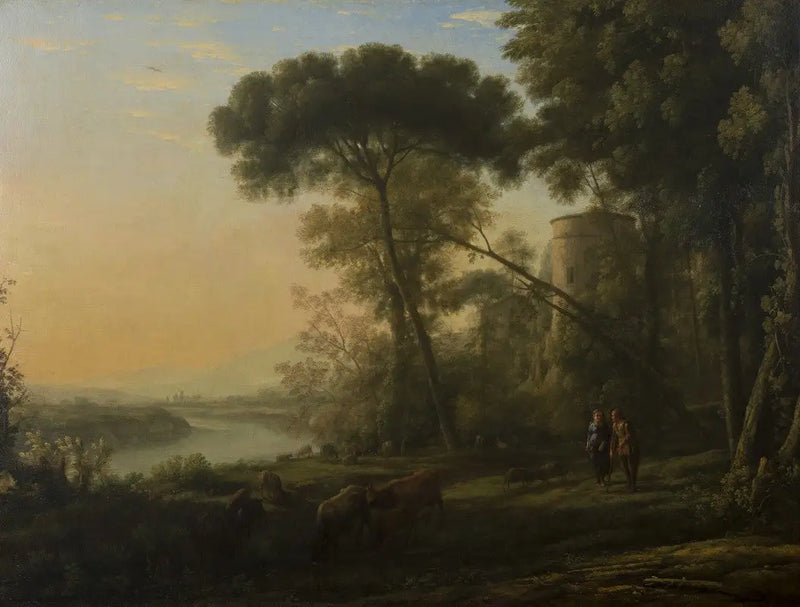 Mañana: Un paisaje boscoso - Claude Lorrain