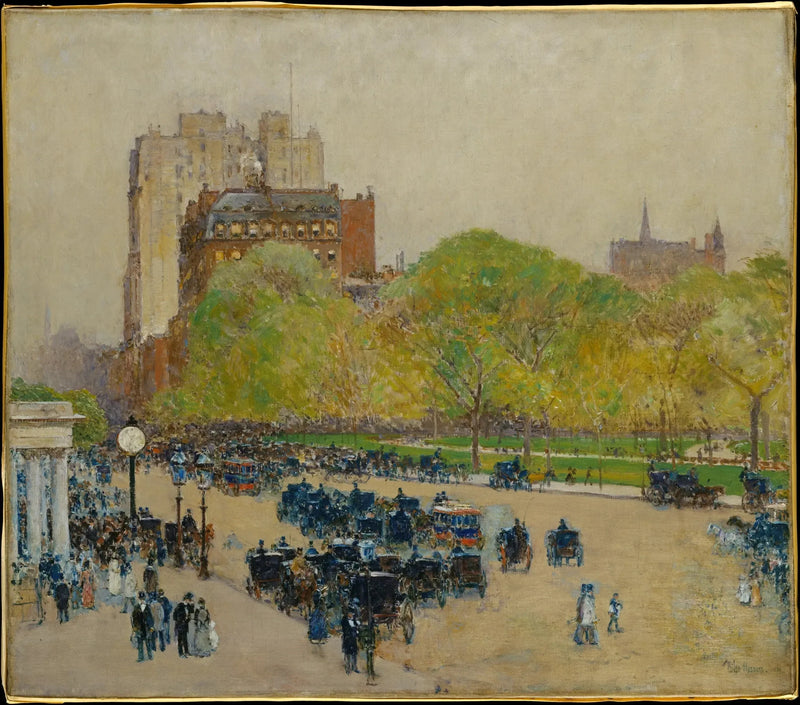 Mañana de primavera en el corazón de la ciudad - Childe Hassam