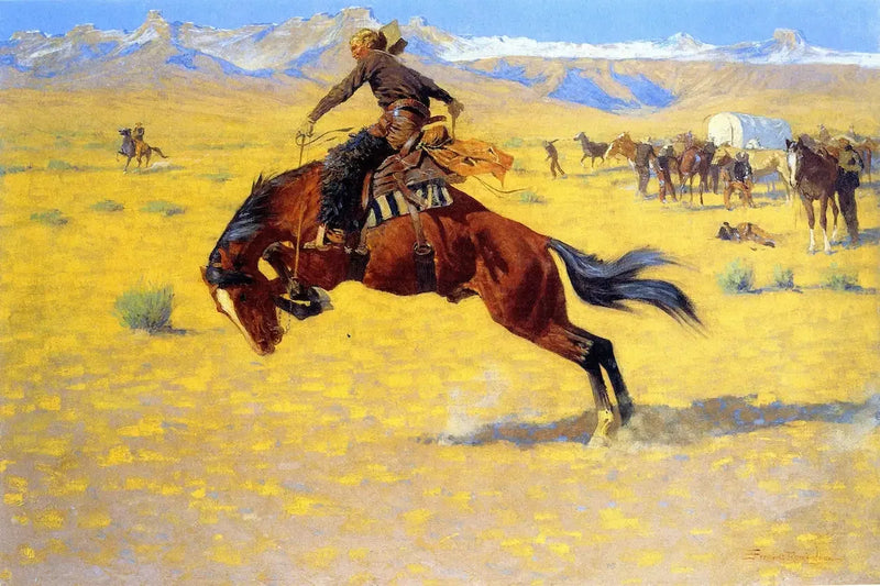 Mañana fría en la playa - Frederic Remington