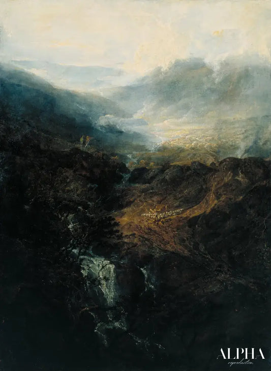 Matinée parmi les coniston fells Cumberland - William Turner - Reproductions de tableaux et peintures haut de gamme