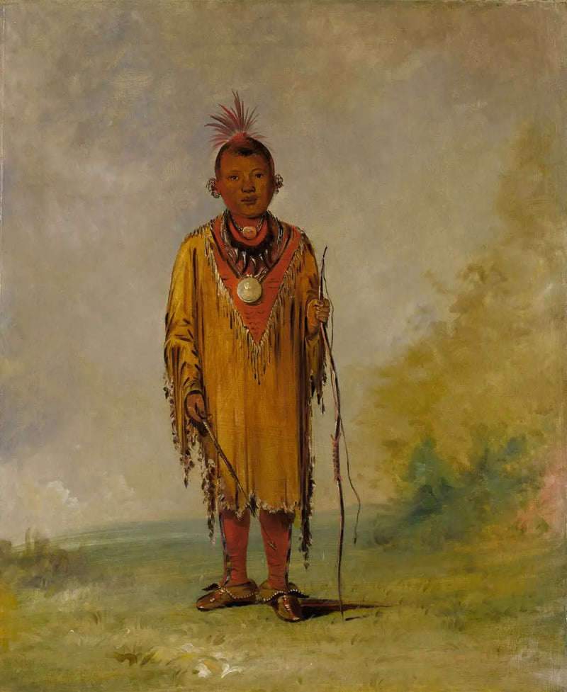 Me-sóu-wahk, Pelaje de ciervo, Hijo favorito de Kee-o-kúk - George Catlin